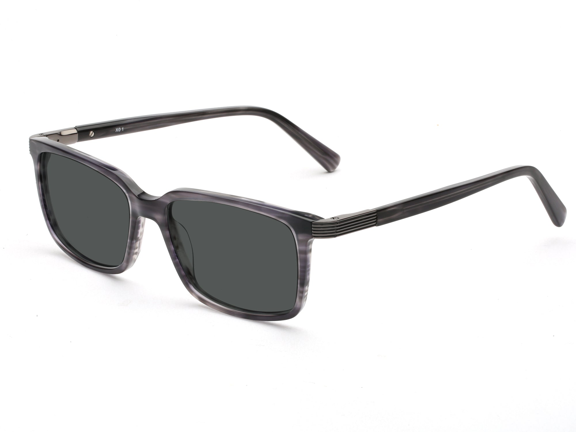 150mm Acetate Frame Rectangle Polarized Sunglasses
