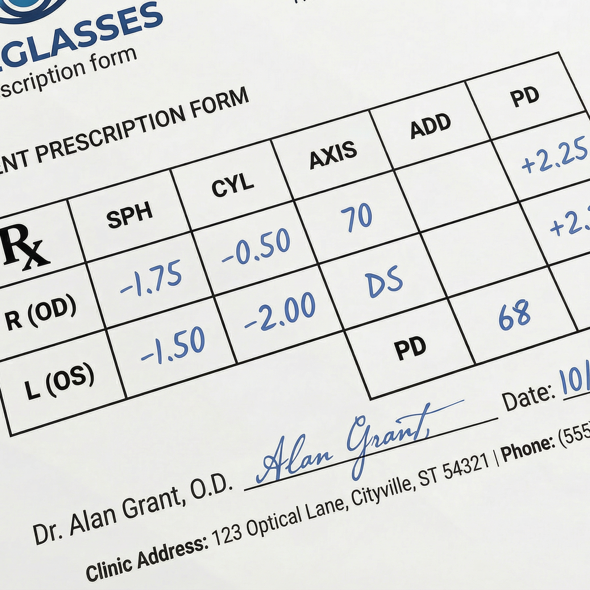 How to Read Your Prescription – SIZE GLASSES