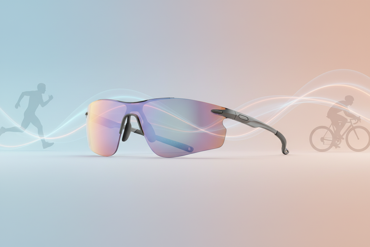 重新生成6:1尺寸比例的sports glasses banner，画面上不要有文字，简洁一些，不要太复杂