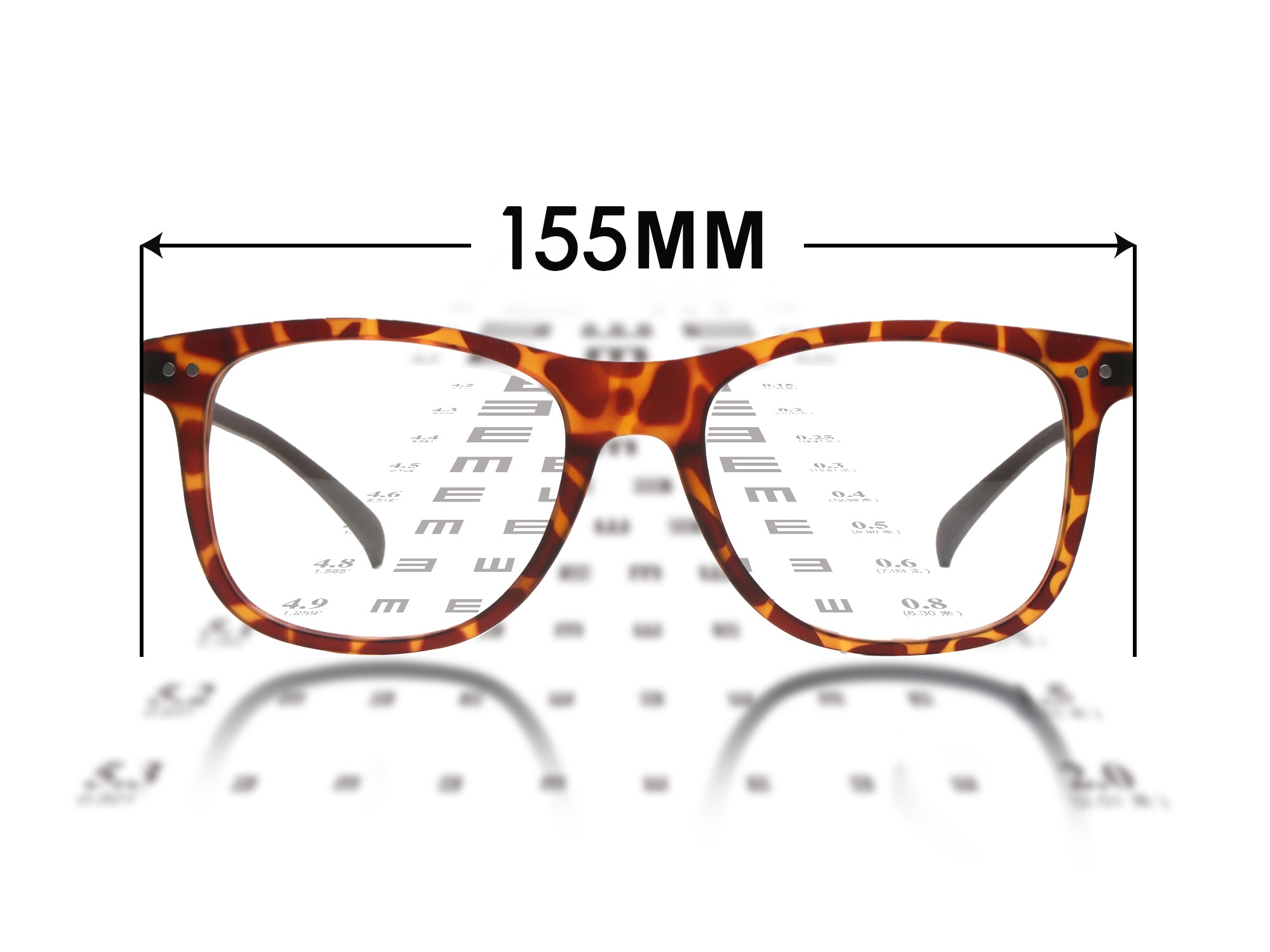 155MM Wide Bridge Optical Glasses for Big Heads